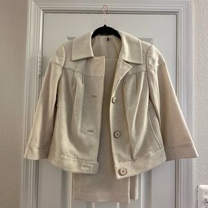 Atelier cream pants suit